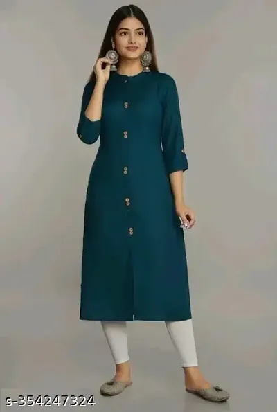 Fancy Solid Kurtas For Women