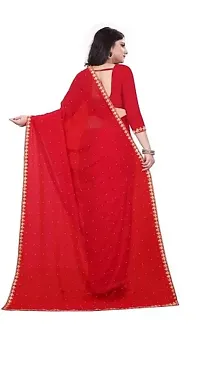Classic Georgette Lace Work Saree with Blouse piece-thumb3