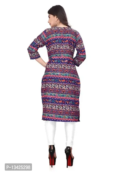 WOMEN CREPE FABRIC PRINT KURTI (COMBO 2)-thumb3