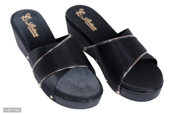 Women Heels Sandal Black Canvas Heels  Sandals-thumb0