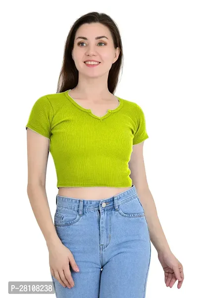 Classic Lycra Solid Top for Women-thumb0