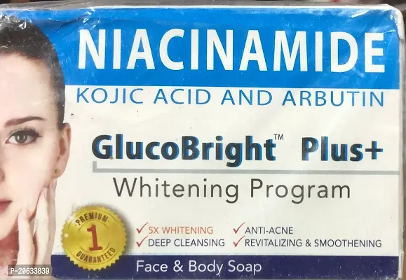 Beauty Hub Niacinamide Kojic Acid Arbutin Gluco Bright Plus + Whitening Program. 5 ? Whitening, Anti -Acne Deep Cleansing, Revitalizing And Smoothening Soap.-thumb2