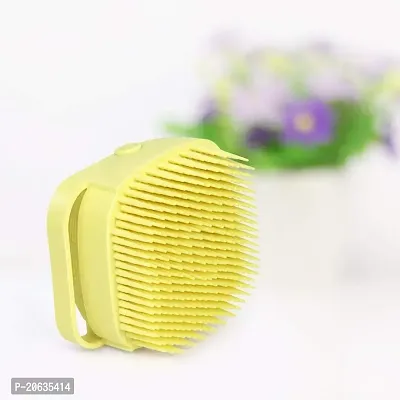 Beauty Hub Silicone Massage Bath Body Brush Soft Bristle with Shampoo Dispenser (Multicolor)-thumb4