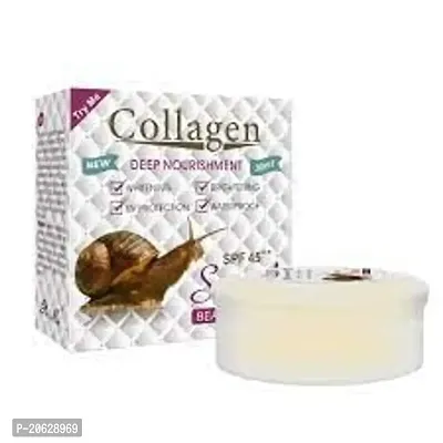 Beauty Hub White Cream Collagen Deep Nourishing Skin Organic Snail Natural Extract Face Cream For Skin Whitening,30gm.