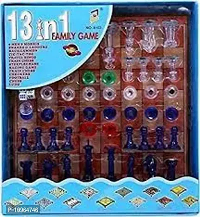 13 in 1 Family Board Game Including Chess Travel Bingo Ludo and Racing Game Amazing Toy Indoor Outdoor Home Playing Best Birthday Gift for Children Boys Girls (Multi-color)-thumb0
