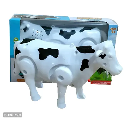 Funny Walking Milk Cow with Light and Sound Fun Toy for Kids.-thumb0