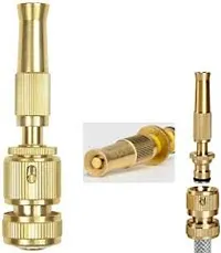 Adjustable Pure-BRASS Water Spray Nozzle 1/2rdquo;, Brass Fitting Set, for Hand Watering Garden Plants Lawn Washing Cars and Showering Pets Fittings.-thumb2