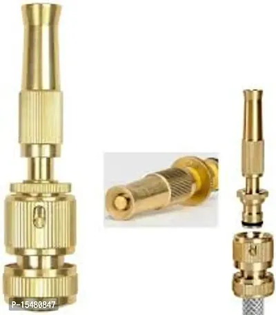 Adjustable Pure-BRASS Water Spray Nozzle 1/2rdquo;, Brass Fitting Set, for Hand Watering Garden Plants Lawn Washing Cars and Showering Pets Fittings.-thumb3