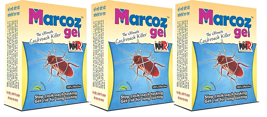 Marcoz Gel Ultimate cockroach killer gel for home Kitchen Safe, Odorless, Fast and Convenient Power full 20g Pack of (3)