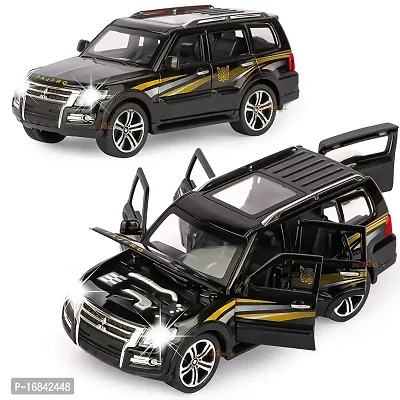 Classic Diecast Car Model Kits 1:32 for Mitsubishi Pajero Alloy Car Model Children's Gifts Toys Collection Nostalgic Souvenirs Holiday Expression of Love (Color : Black)--thumb0