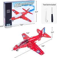 Assembled Model Plane Kit Building Toy, 201 Pieces STEM Projects Airplane Building Kits for Kids Age 8-12, STEM Educational Model Kit Gifts for Teenage Boys  Girls 8+, Red, 7*9*3 inch-thumb2