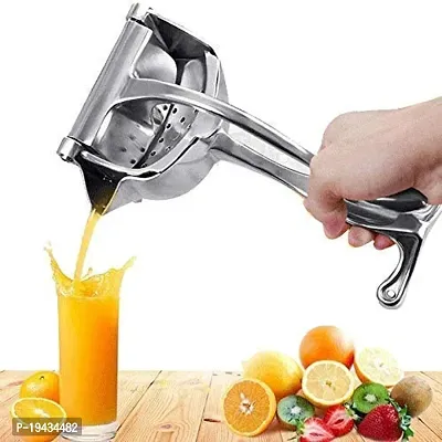 Heavy Duty Fruit Squeezer Citrus Hand Press Manual Squeeze Juice Extractor Maker Orange Lime Grapefruit Presser Fruit Juicer (Silver),