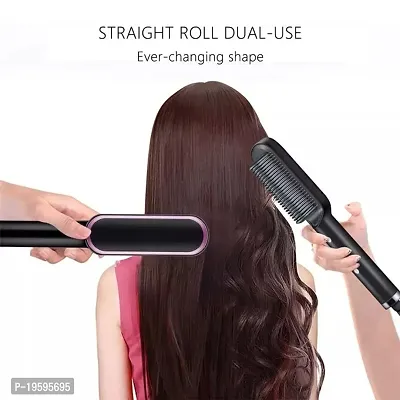 Hair Straightener Comb Brush For Men  Women  Girls, Hair Straightening and Smoothing Comb, Electric Hair Brush,Electric Straightener with 5 Temperature Control (multi color)-thumb2