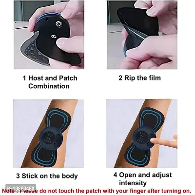 Mini Neck Massager, Portable Massager, Reusable EMS Bioelectric Acupoints Massager Mat, Microcurrent Cervical Spine Massager for Pain Relief, Lymphatic Drainage Massage Pad-thumb2