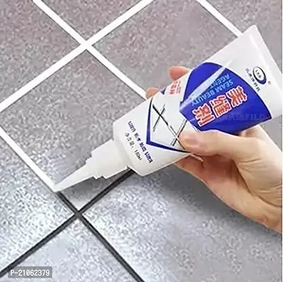 Tiles Gap Filler Agent, Waterproof Grout Sealant Agent Tube for Bathroom  Kitchen Tile Waterproof Tile Gap/Crack/Grout Sealant for DIY Home Sink Repair Filler Tube (180 ml)-thumb2