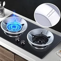 Gas Saver Burner Stand, Gas Burner Cover, Gas Saver Jali, Home Gas Stove Fire  Windproof Energy Saving Stand Gas Stove Stand Protector Max Gas Saviour (Silver)-thumb4