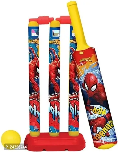 Plastic Cricket Set with Stump and Ball, Pack of 1, Multicolored-thumb0