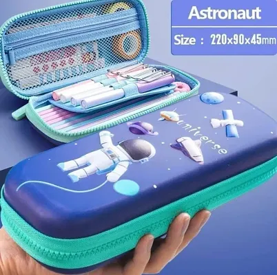 Space Astronaut Pencil Case with Compass School Pouch Stationery