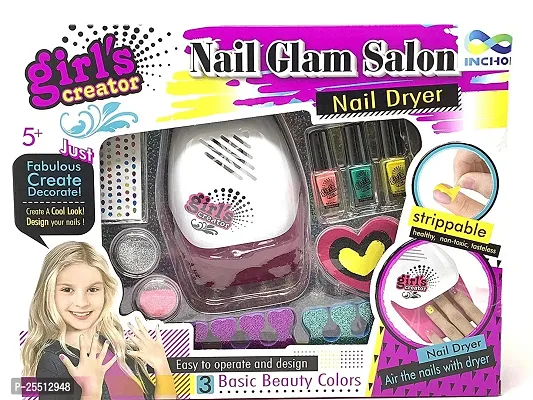 Girls Nail Salon Spa Activity Kit Fashion Art Tool Care Manicure Gift Age 7  8 9 | eBay