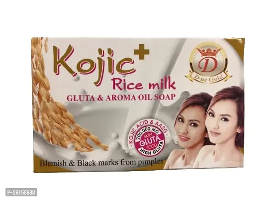 KOJIC + RICE MILK GLUTA  AROMA OIL SOAP-160Grm (Blemish and Black Marks From Pimples)-thumb0