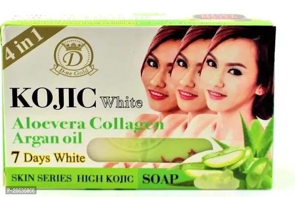 D-Ne Nano Kojic White 4 in 1 Aloe vera Collagen Argan Oil Soap - 160g-thumb0