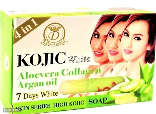 D-Ne Nano Kojic White 4 in 1 Aloe vera Collagen Argan Oil Soap - 160g-thumb2