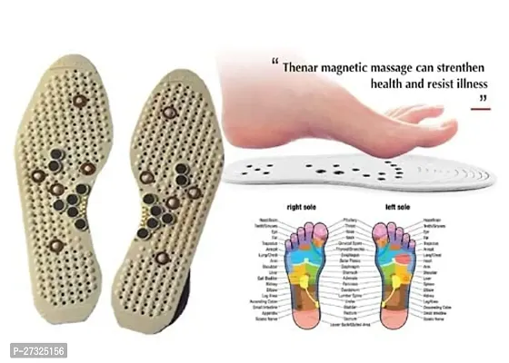 Acupressure Shoes Insoles Foot Massage Therapy Pain Relief Cuttable (1 pair | Rubber and Magnet Material-thumb2