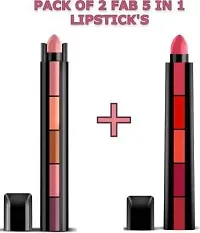 5in1 Lipstick Combo 10 Shades ( 5 Nude Colour and 5 different Red Colours) Long stay and non transferable. Most selling Combo because of only quality and Quantity.-thumb2