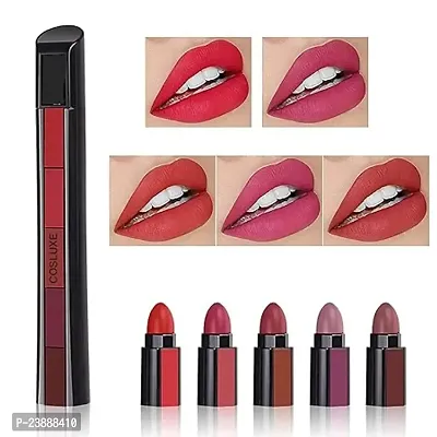 5in1 Lipstick Combo 10 Shades ( 5 Nude Colour and 5 different Red Colours) Long stay and non transferable. Most selling Combo because of only quality and Quantity.-thumb4