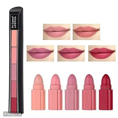 5in1 Lipstick Combo 10 Shades ( 5 Nude Colour and 5 different Red Colours) Long stay and non transferable. Most selling Combo because of only quality and Quantity.-thumb2
