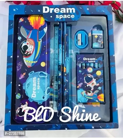 BLD Shine dream space theme stationery set ( set of 1,blue)