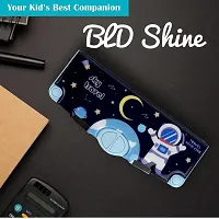BLD Shine TRENDING HOT SELLING Heavy Quality Made Ideal For BoysGirl Stationery Organizer Astronaut Spaceman Design Multi Layer Multiple Buttons Plastic  Box  Pencil Box  (Set of 1, blue)-thumb2