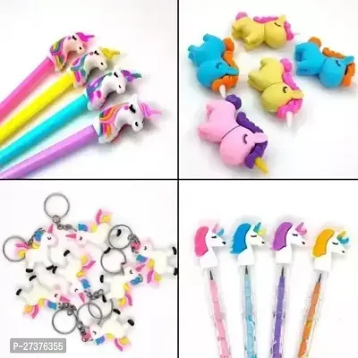 Unicorn Pencil Box with calculator ,1 pen,1 pencil ,1 eraser and 1 keyring( combo of 5 items,assorted color)-thumb3