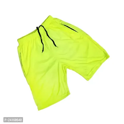 Reliable Green Lycra Regular Shorts For Men-thumb0