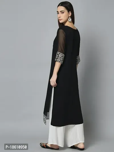 Elegant Embroidered Georgette Kurta For Women-thumb2