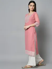 Elegant Pink Embroidered Georgette Kurta For Women-thumb2