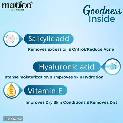 Matico Salicylic + Hyaluronic acid Face Serum for Acne, Pimple Oil Control and Intense Hydration, Skin Glow-thumb2