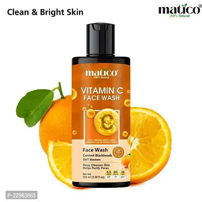 Matico Vitamin C Face Wash for Skin Brightening and Glow, Deep face cleansing  (100 ml)