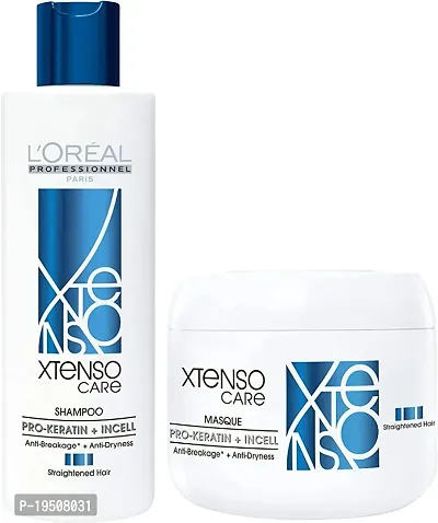 L'Oreal Professional X-Tenso Care Straight Shampoo 250 ML  Masque 250 ML (Combo Pack of 2)