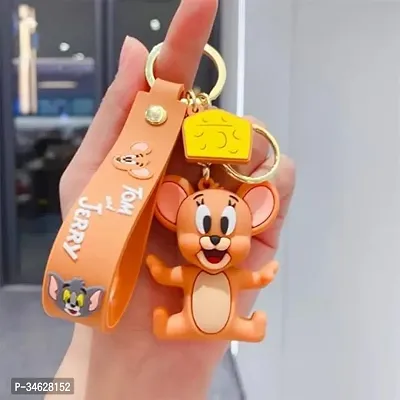 Classic Kart Premium 3D Rubber Figure Keyrings Tom  Jerry Creative Cartoon Keychain-thumb0