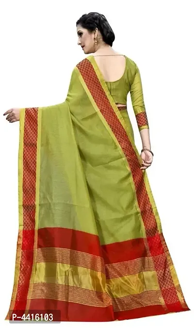 Beautiful Cotton Silk Saree with Blouse piece-thumb2