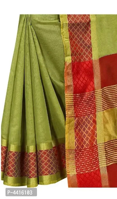 Beautiful Cotton Silk Saree with Blouse piece-thumb3