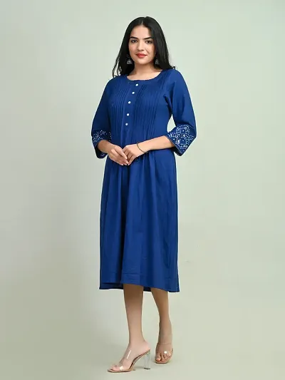 Stylish Cotton Solid A-Line Kurta