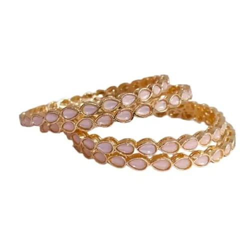 baby designer plated bangles for women and girls (gold, 2.8)