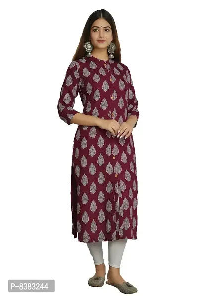 NEW4U Women Printed Frontslit Kurta-thumb4