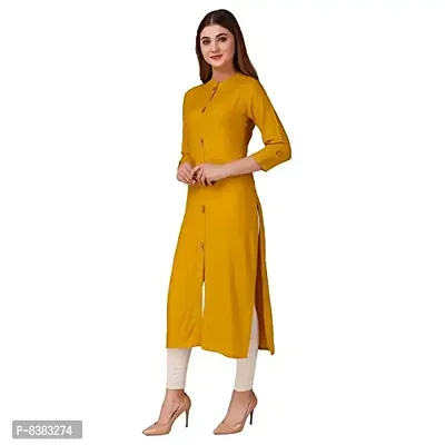 NEW4U Women Solid Frontslit Kurta-thumb4