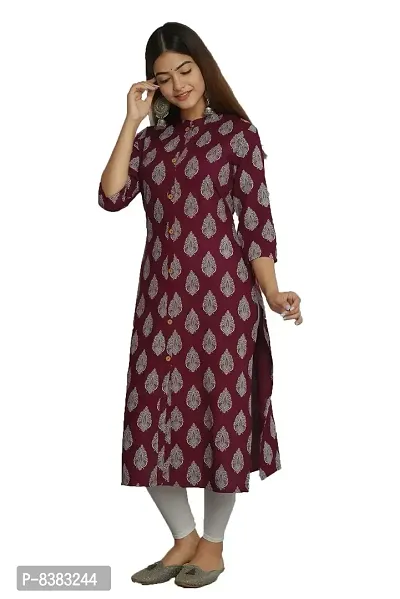 NEW4U Women Printed Frontslit Kurta-thumb3