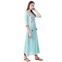 NEW4U Women's Rayon Anarkali Kurta-thumb1