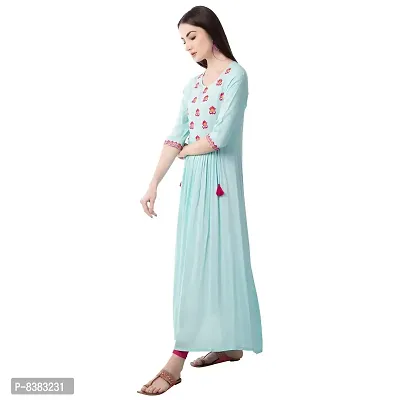 NEW4U Women's Rayon Anarkali Kurta-thumb3