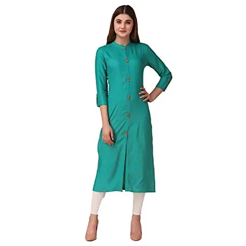 NEW4U Women Solid Frontslit Kurta